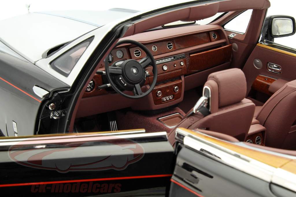 Rolls Royce Phantom Drophead Coupe année 2012 noir / argent / rouge 1:12 Kyosho