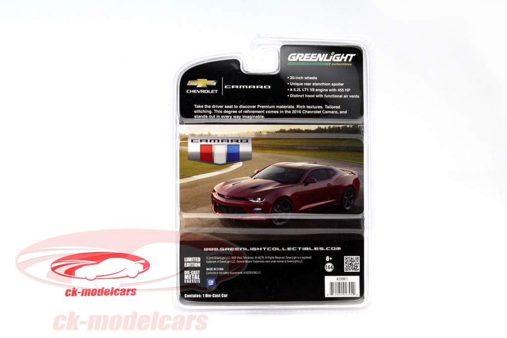 Chevrolet Camaro SS 年 2016 红 1:64 Greenlight