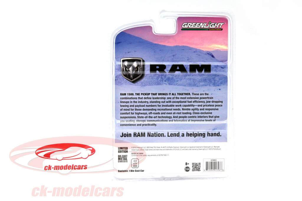 Dodge Ram 1500 année 2015 blanc 1:64 Greenlight