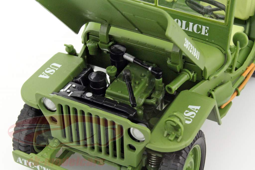 Jeep Willy's Militär Polizei Baujahr 1941 grün 1:18 Triple9