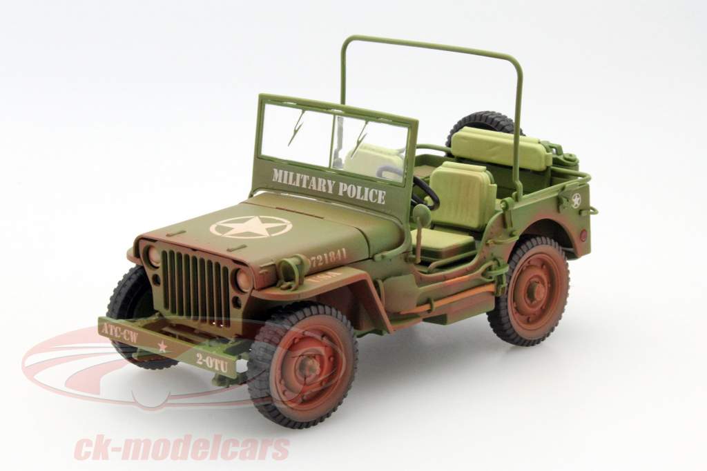 Jeep Willy's military police Dirty Version Year 1941 green 1:18 Triple9
