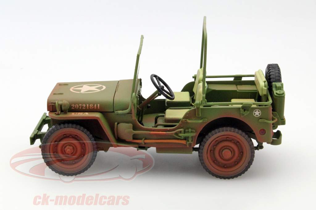 Jeep Willy's military police Dirty Version Year 1941 green 1:18 Triple9