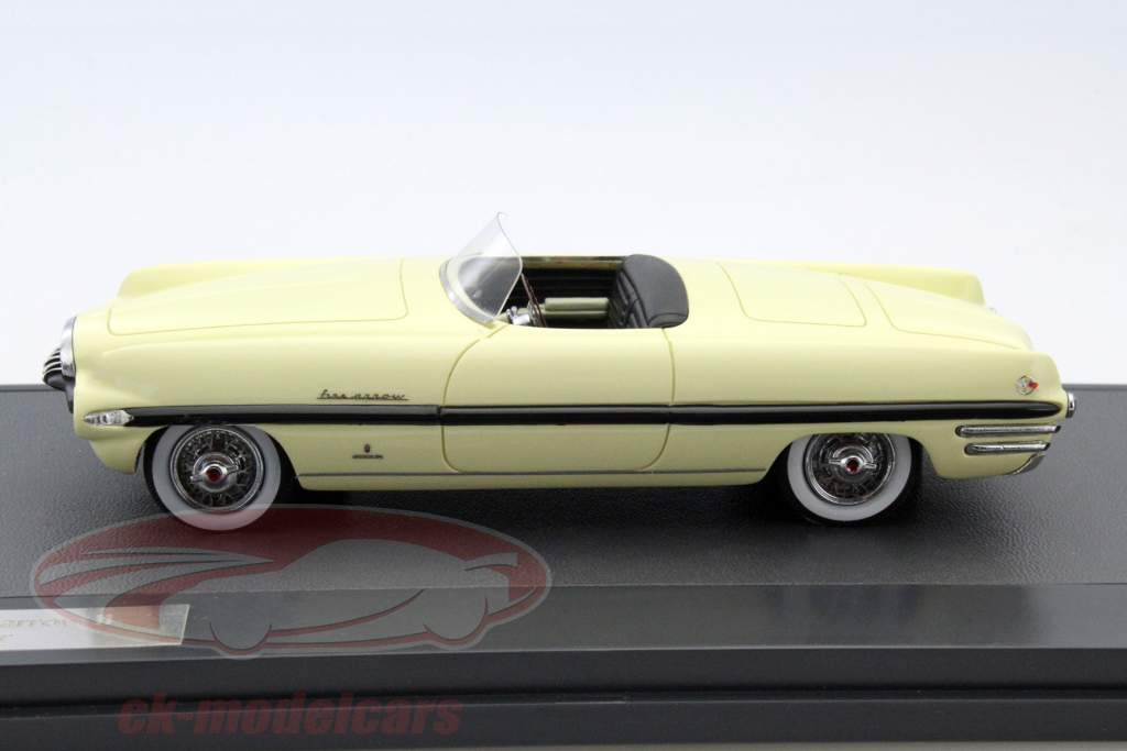 Dodge Firearrow 2 Ghia Concept Car Year 1954 light yellow 1:43 Matrix