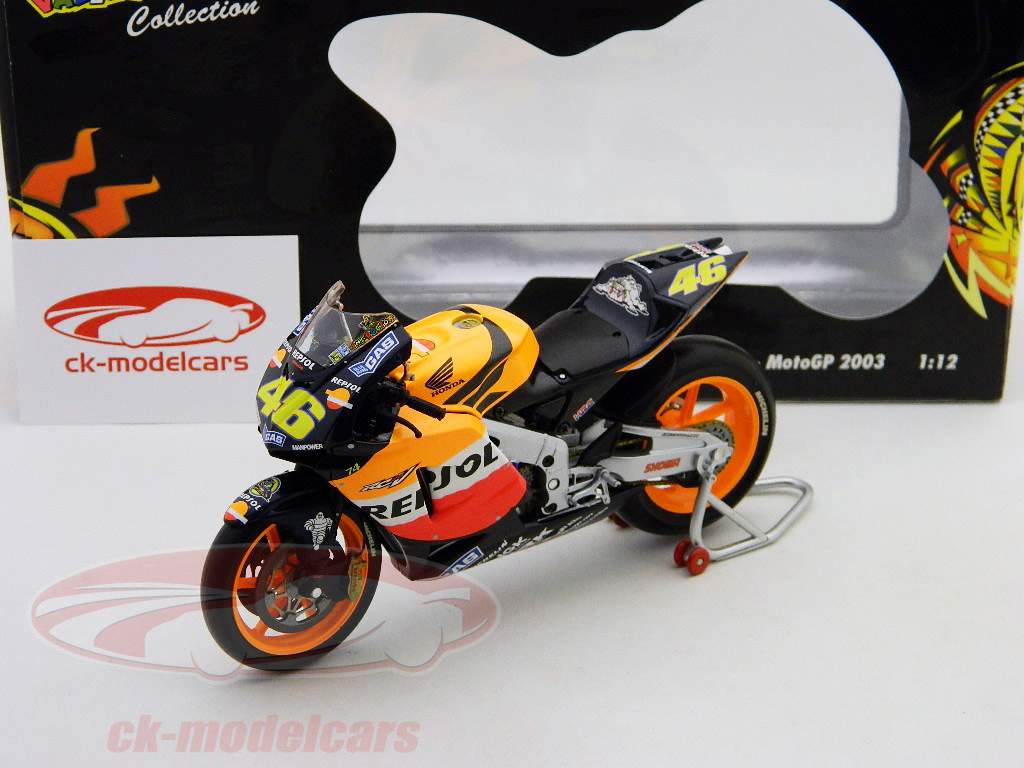 ミニカー MINICHANPS Honda RC211V Valentino Rossi MINICHAMPS 1:6 – ROSSI 2002 MOTOGP HONDA RC211V + ALSO HAVE
