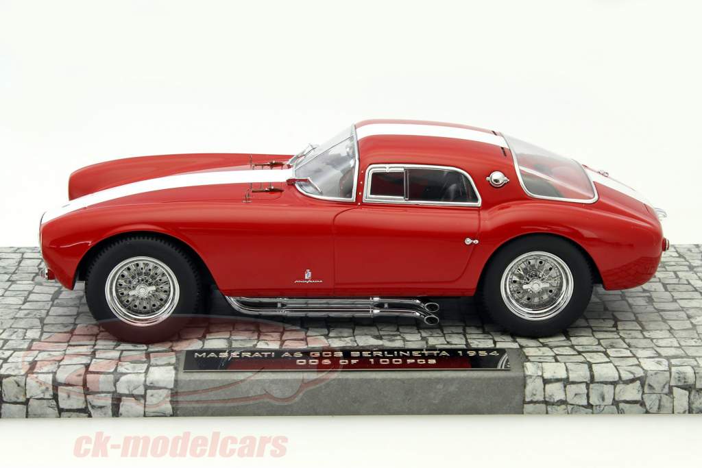 Maserati A6 GCS Berlinetta année 1954 rouge / blanc 1:18 Minichamps