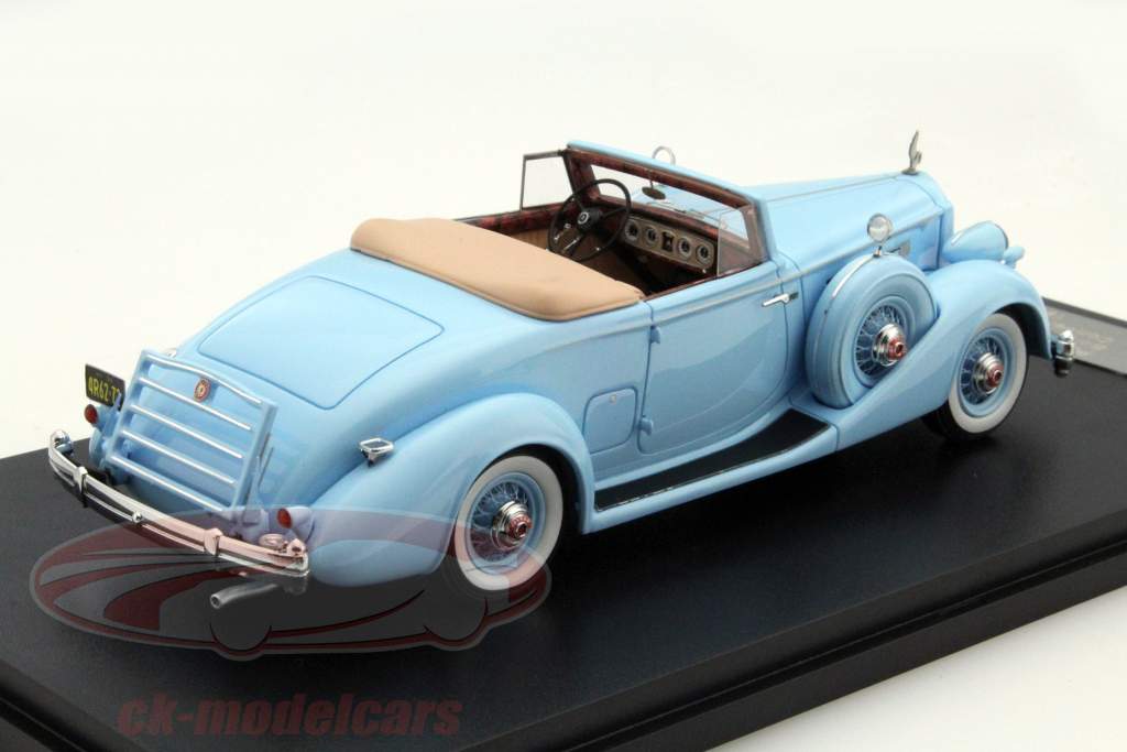 Packard 1407 Twelve Convertible Coupe 年 1936 ライトブルー 1:43 GLM