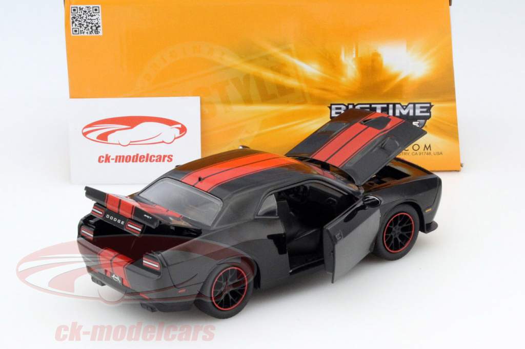 Dodge Challenger SRT Hellcat год 2015 черный / красный 1:24 Jada Toys
