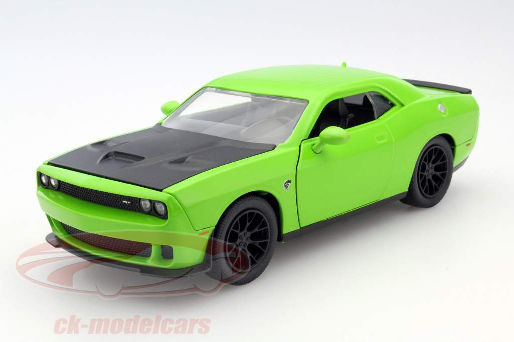 Dodge Challenger SRT Hellcat année 2015 vert / noir 1:24 Jada Toys