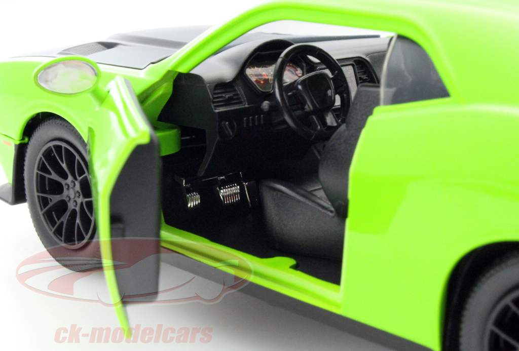 Dodge Challenger SRT Hellcat année 2015 vert / noir 1:24 Jada Toys