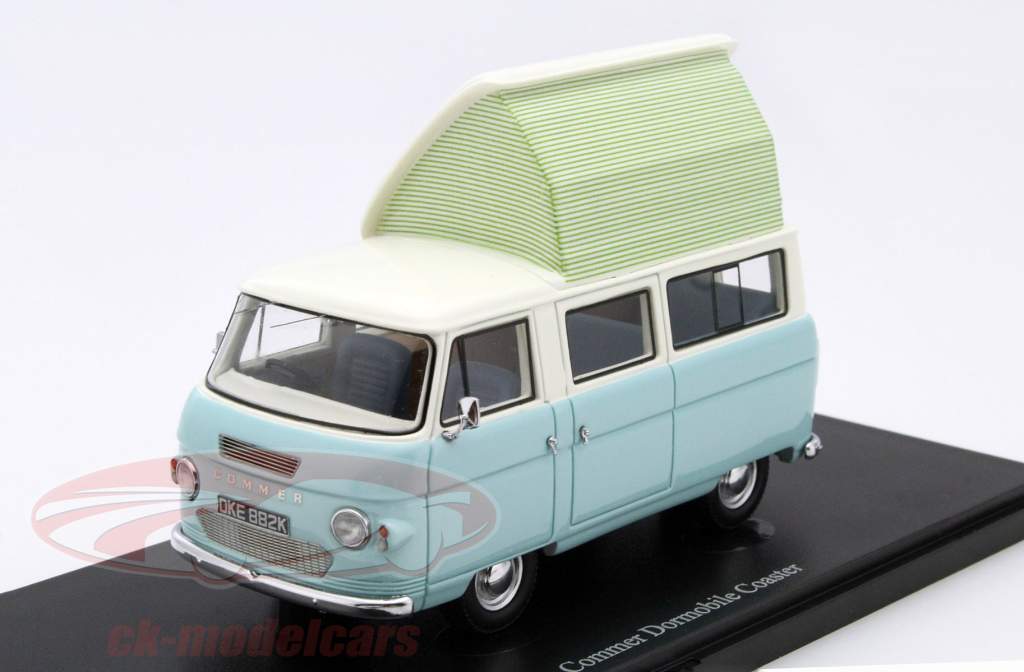 Commer Dormobile Coaster Year 1972 light blue / white 1:43 AutoCult