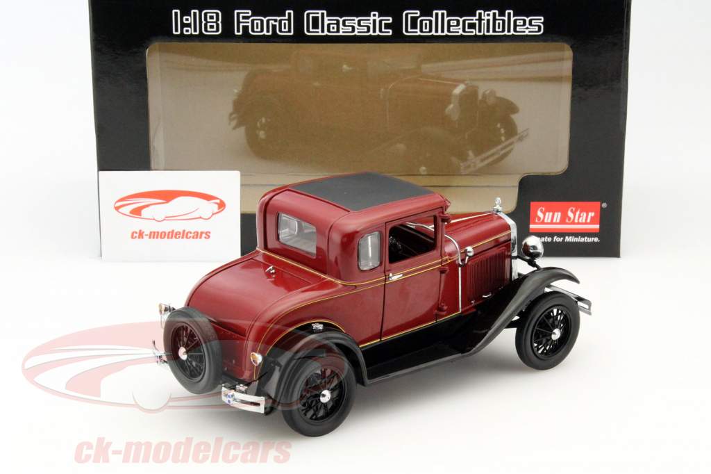 Ford Model A Coupe año 1931 rojo 1:18 SunStar
