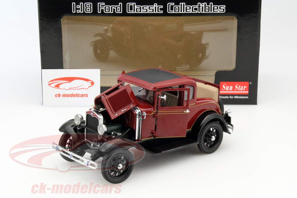 Ford Model A Coupe año 1931 rojo 1:18 SunStar