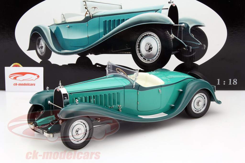 Bugatti Roadster Esders Year 1932 turquoise 1:18 Bauer