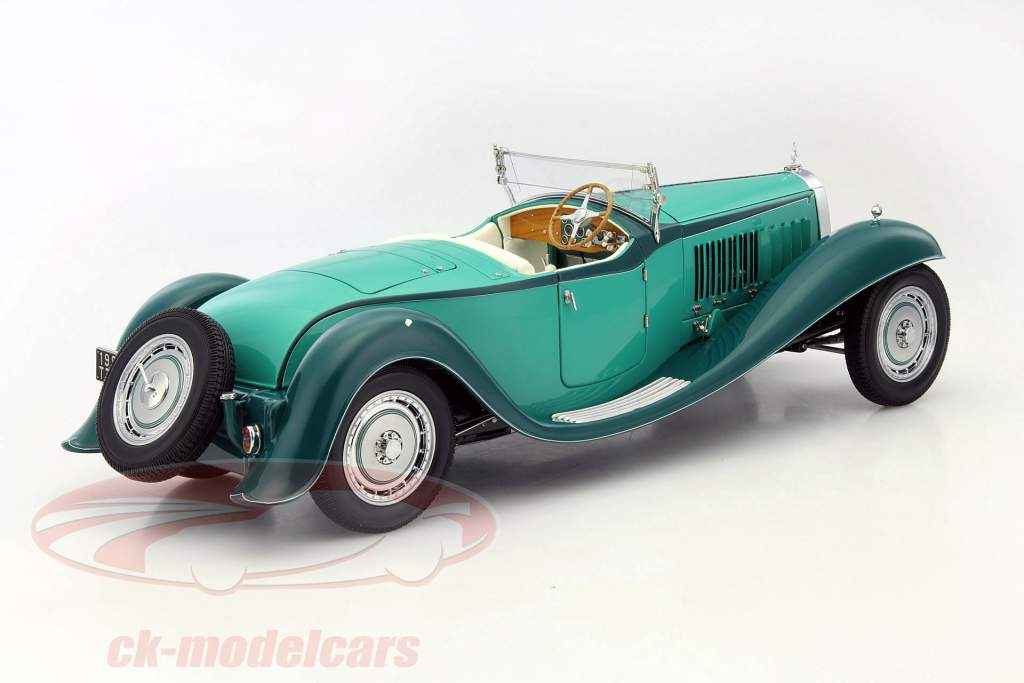 Bugatti Roadster Esders année 1932 turquoise 1:18 Bauer
