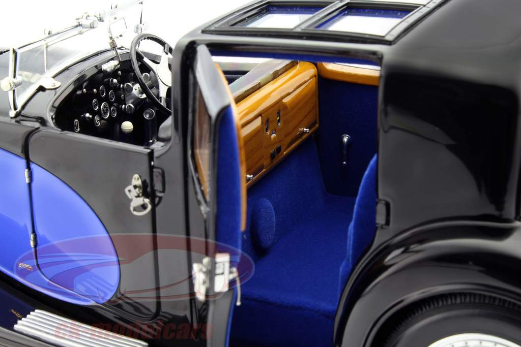 Bugatti Royale Coupe de Ville год 1930 синий / черный 1:18 Bauer