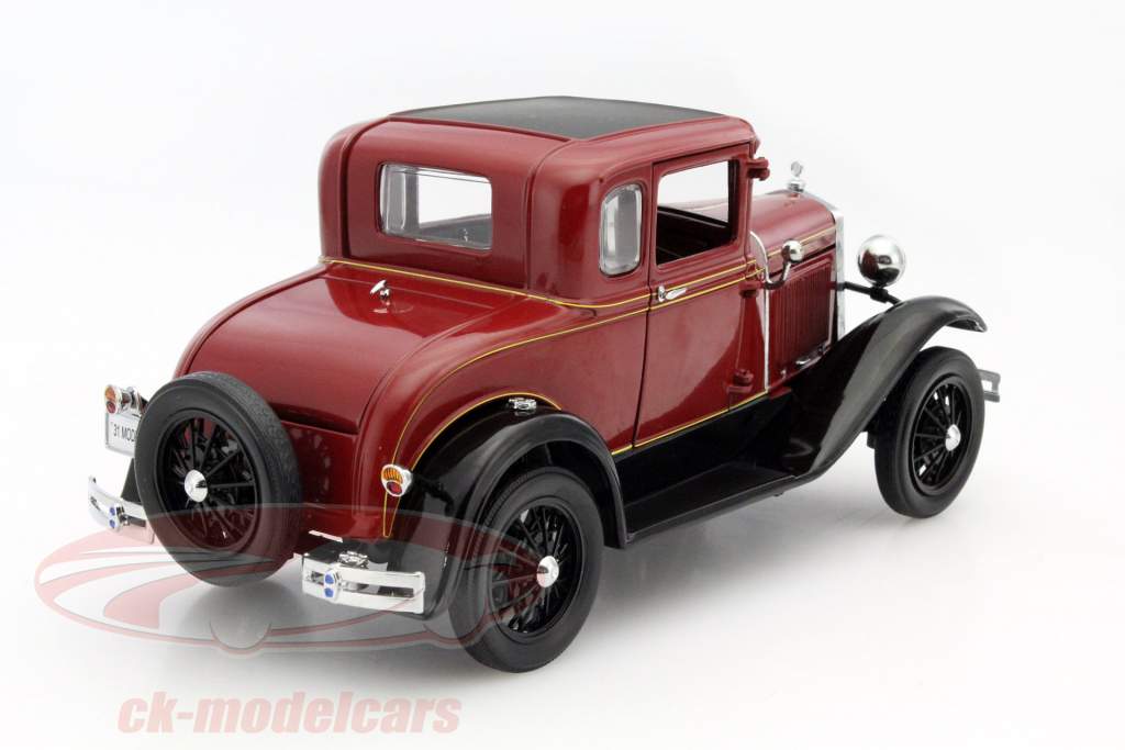 Ford Model A Coupe år 1931 rød 1:18 SunStar