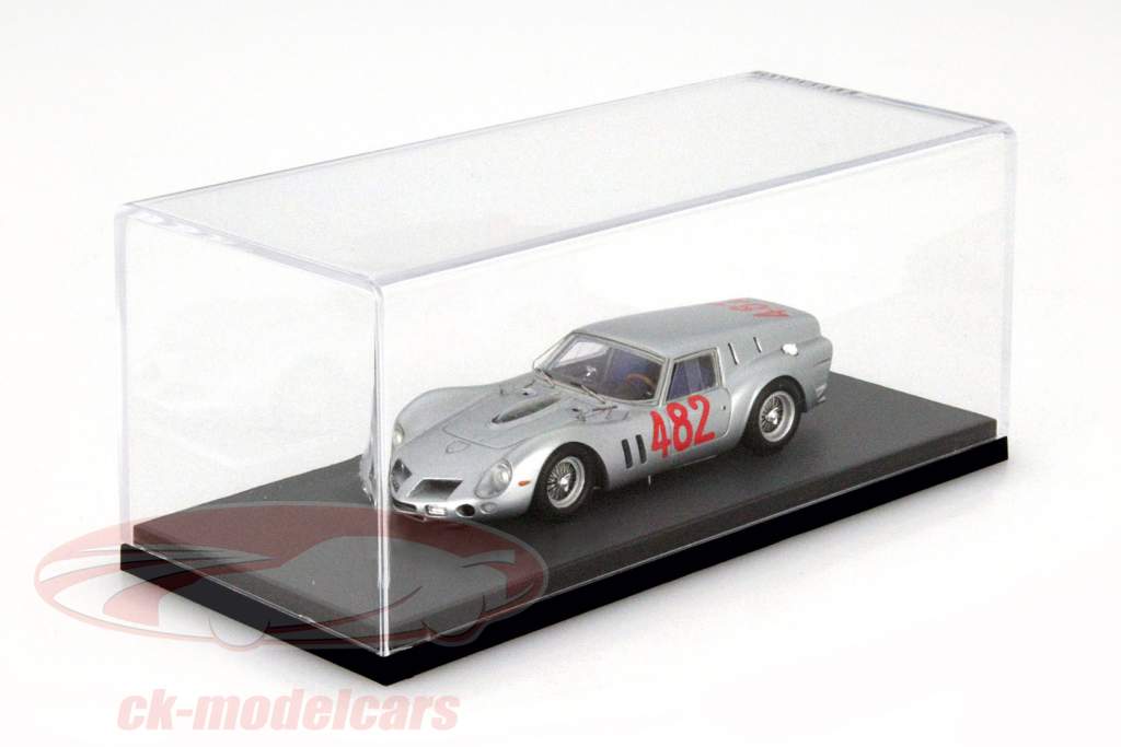 BBR Hochwertige Acryl Vitrine mit grauen Boden für Modellautos im Maßstab 1:43