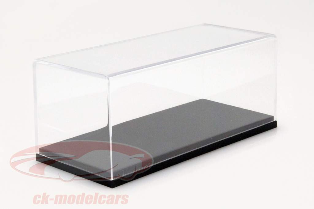 BBR Hochwertige Acryl Vitrine mit grauen Boden für Modellautos im Maßstab 1:43