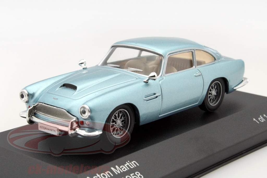 Aston Martin DB4 année 1958 bleu clair 1:43 WhiteBox