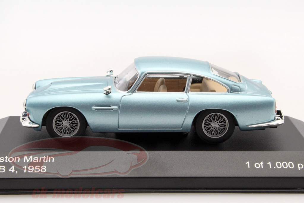 Aston Martin DB4 Year 1958 Light Blue 1:43 WhiteBox