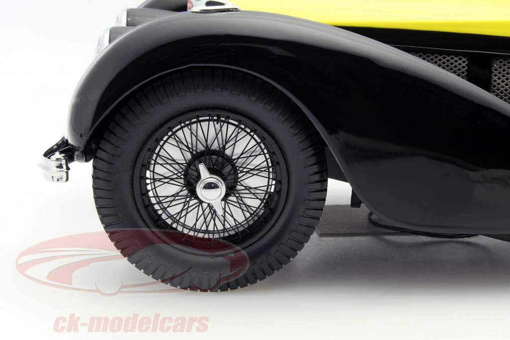 Bugatti Atalante Type 57 SC Baujahr 1937 schwarz / gelb 1:12 Bauer
