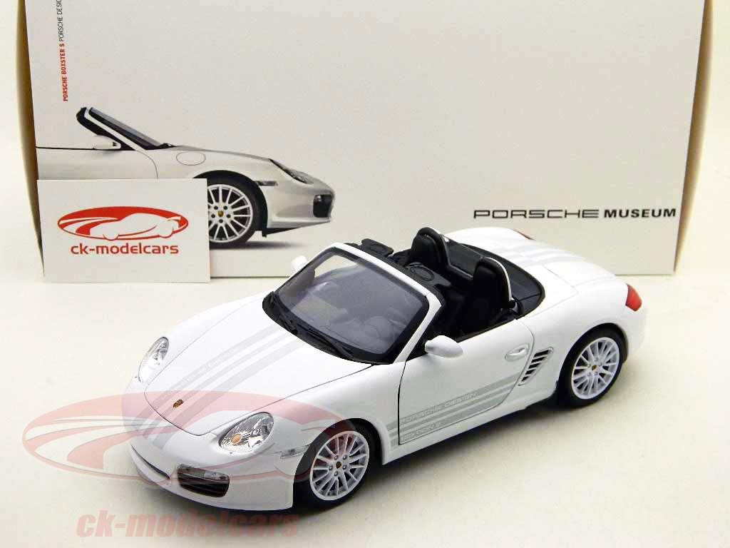 Porsche Boxster S Design Edition 2 white-silver 1:18 Welly