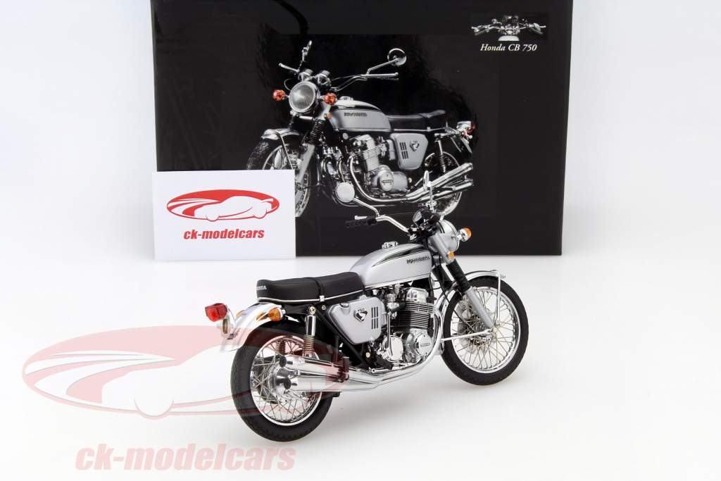 オートバイ・バイク MINICHAMPS Honda CB 750 1:12 Minichamps 1:12 Honda CB 750 Year 1968 silver 122161005