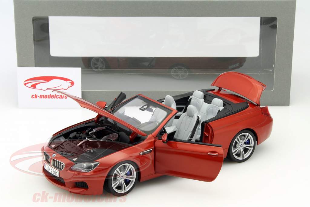BMW M6 Convertible год 2015 оранжевый 1:18 Paragon Models