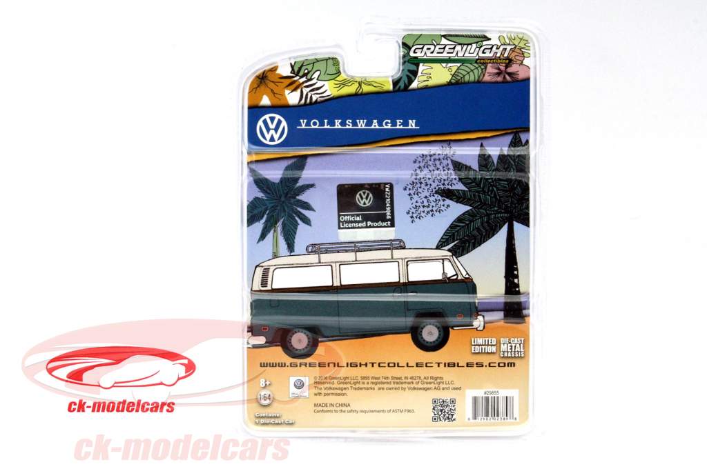 Volkswagen VW Type 2 année 1972 vert 1:64 Greenlight