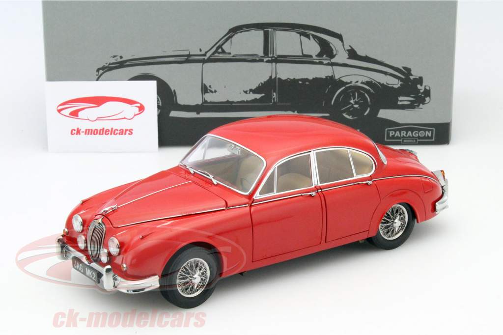 Jaguar MK II LHD Construction year 1962 red 1:18 Paragon Models