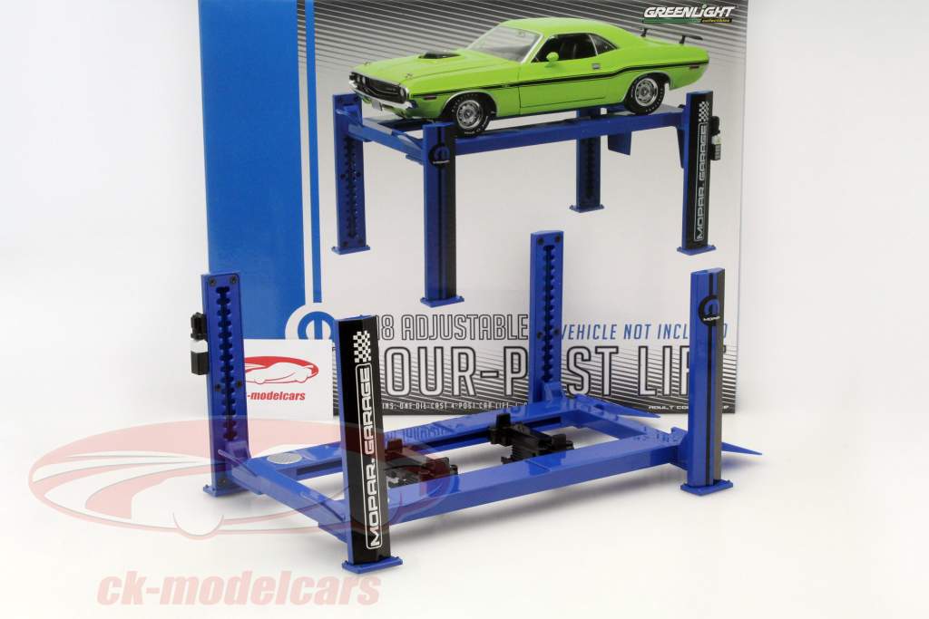 4倍に 油圧ランプ ブルー / ブラック 以下のために モデルカー で スケール 1:18 Greenlight