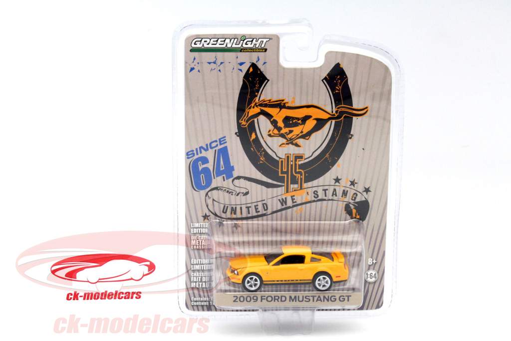 Ford Mustang GT 年 2009 オレンジ 1:64 Greenlight