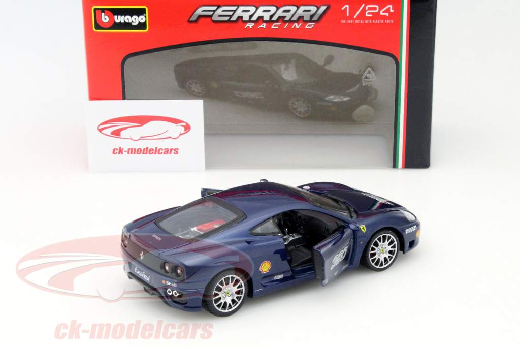 Ferrari 360 Challenge dunkelblau 1:24 Bburago