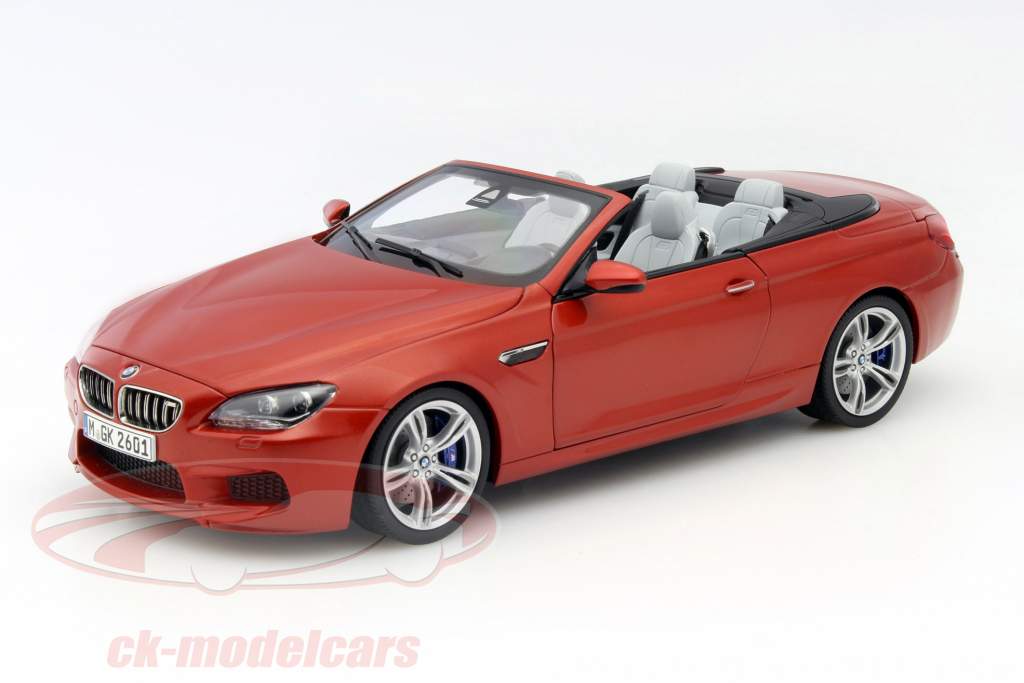 BMW M6 Convertible год 2015 оранжевый 1:18 Paragon Models