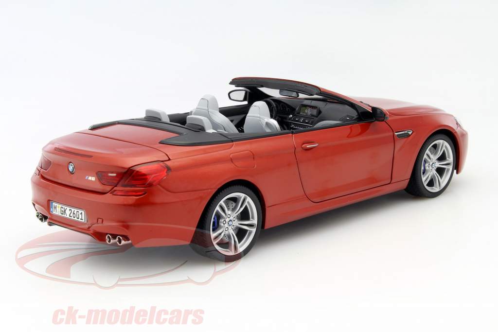 BMW M6 Convertible год 2015 оранжевый 1:18 Paragon Models
