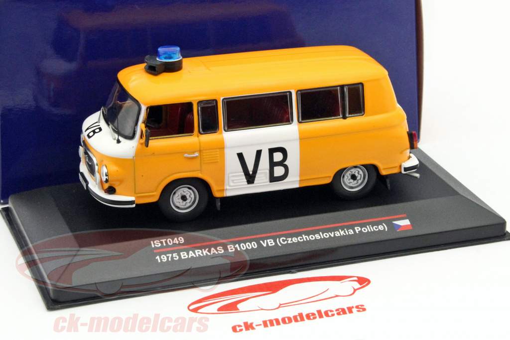 Barkas B1000 VB Polizei czechia laranja 1:43 Ixo