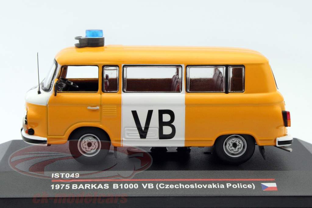 Barkas B1000 VB Polizei Repubblica Ceca arancione 1:43 Ixo