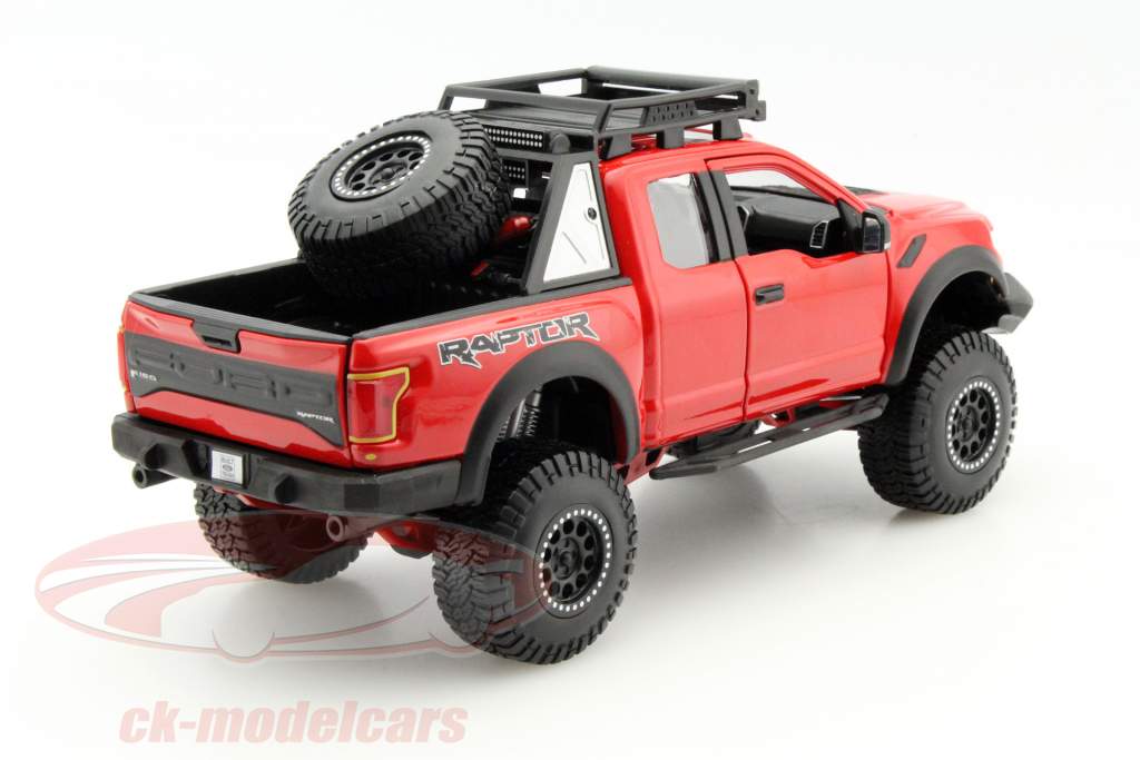 Ford F-150 Raptor år 2017 rød 1:24 Maisto