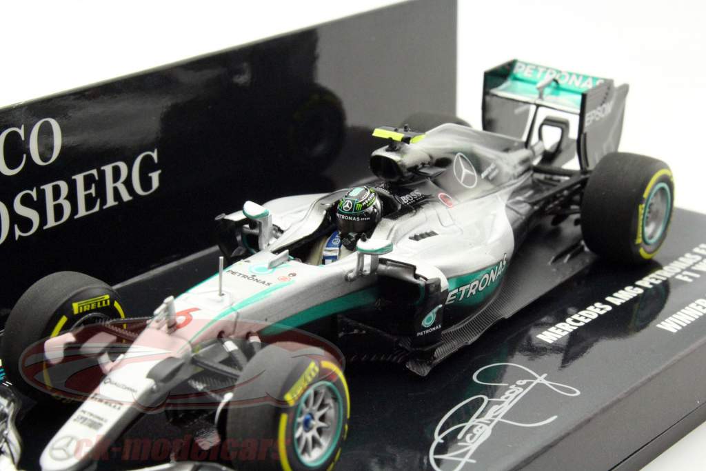 Minichamps 1:43 Nico Rosberg Mercedes F1 W07 Hybrid #6 勝者