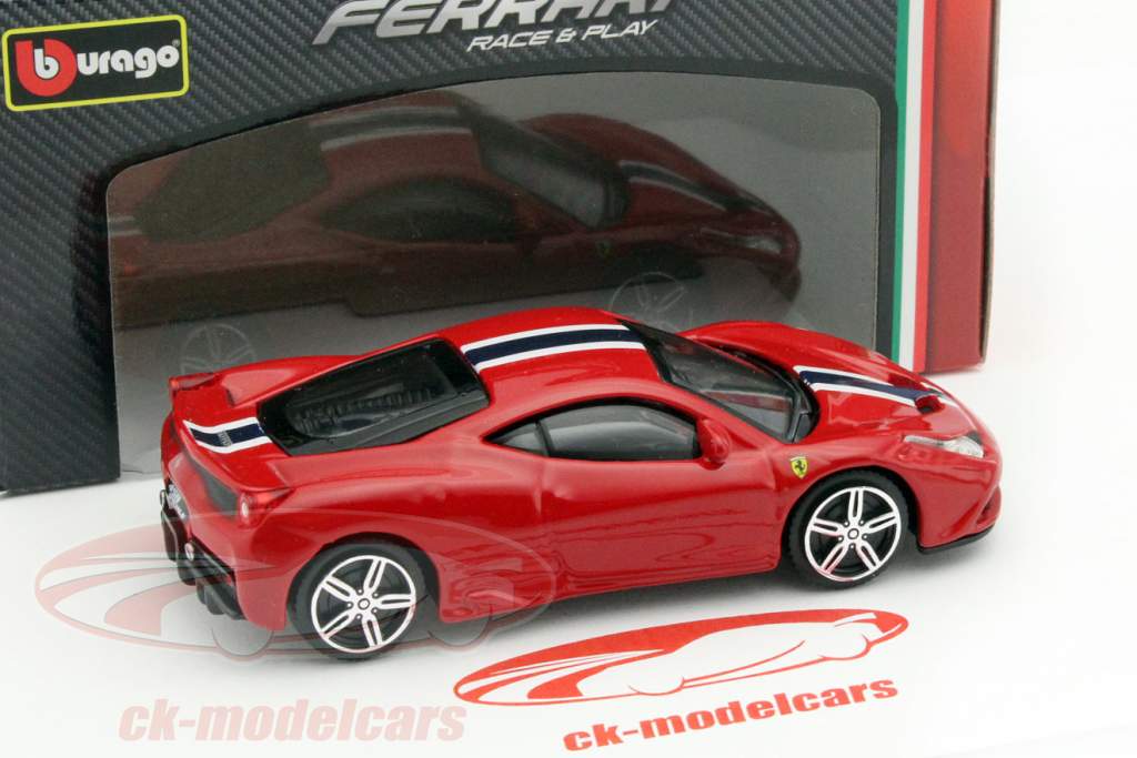 Ferrari 458 Speciale rosso / blu / bianco 1:43 Bburago