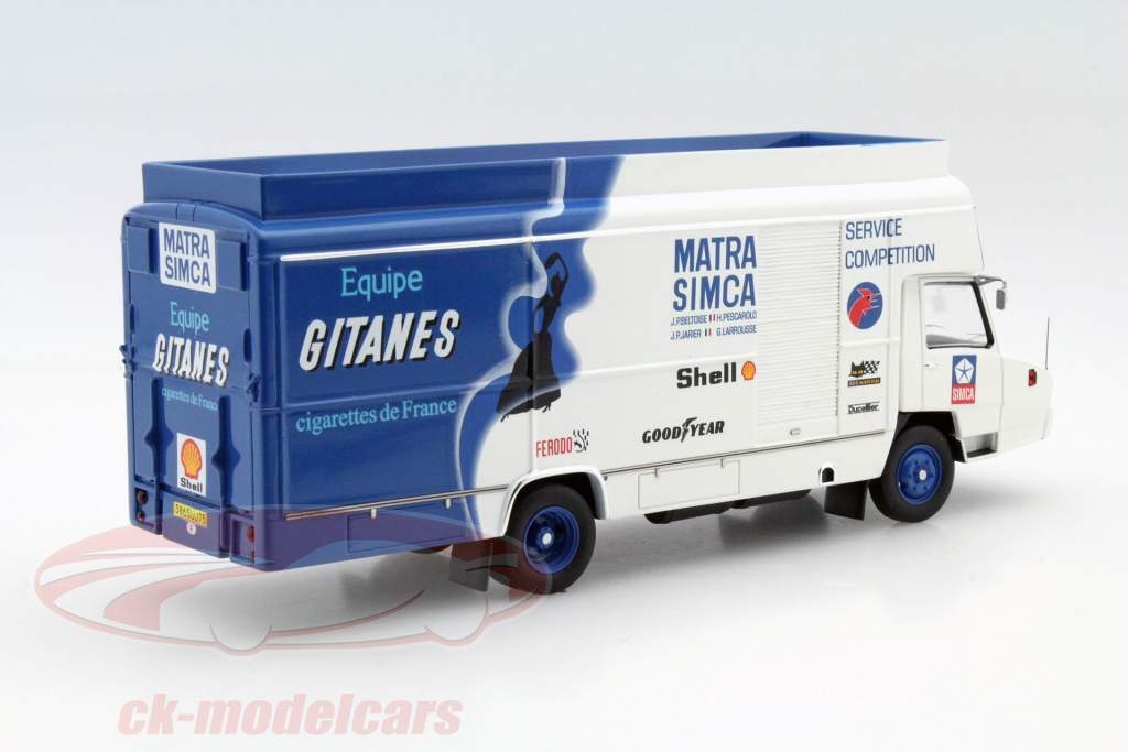 Berliet Stradair 赛跑 转运 Team Gitanes 1974 蓝色 / 白色 1:43 Ixo