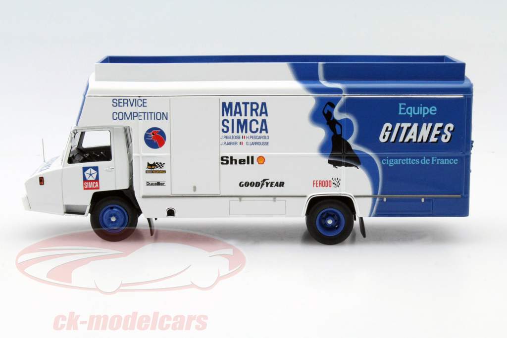 Berliet Stradair 赛跑 转运 Team Gitanes 1974 蓝色 / 白色 1:43 Ixo