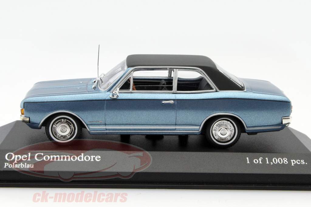 Opel Commodore A 年 1966 ブルー メタリック 1:43 Minichamps
