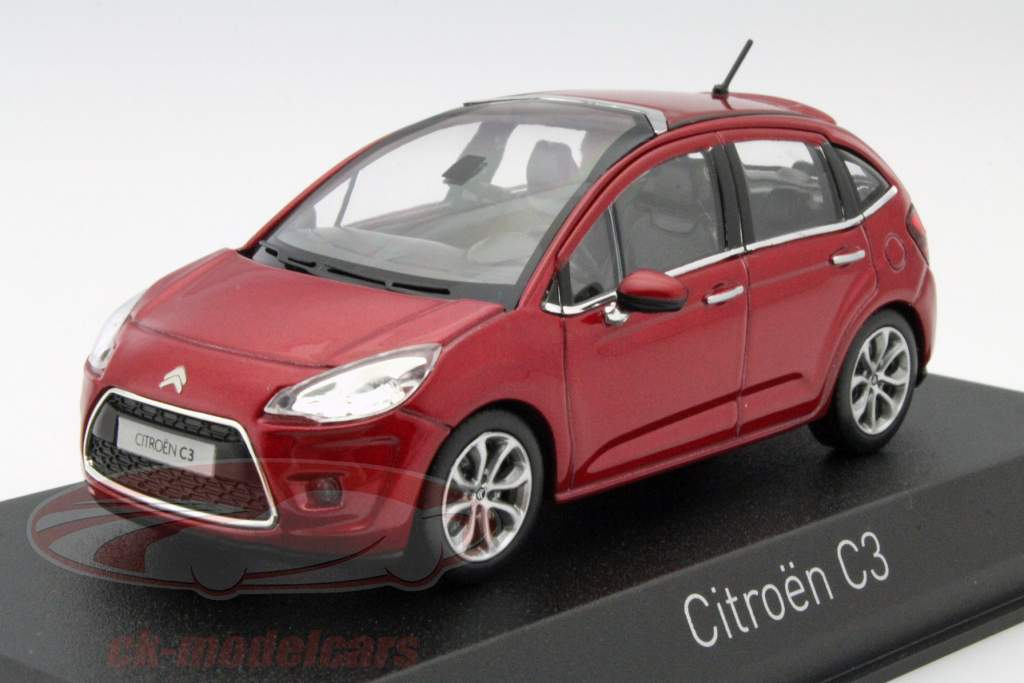 Citroen C3 год 2009 красный 1:43 Norev