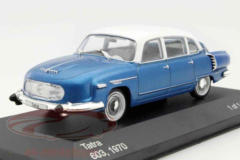 Tatra 603 年 1970 ブルー / ホワイト 1:43 WhiteBox