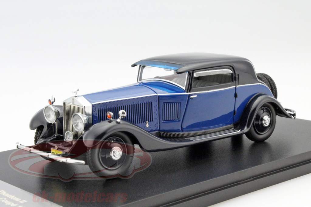 Rolls Royce Phantom II Continental Windovers Coupe année 1933 bleu 1:43 Neo