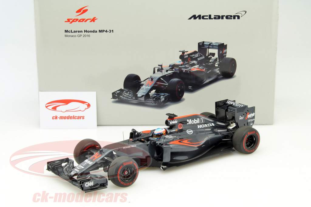 ミニカー McLaren Honda MP4-31 F. Alonso 2016 McLaren F1 MP4-31 #14 Fernando Alonso Chinese GP 2016 1:43
