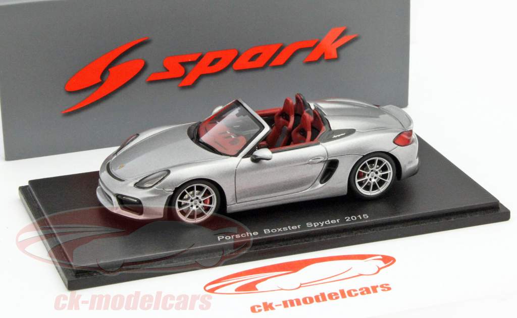 Porsche Boxster Spyder Year 2015 silver 1:43 Spark