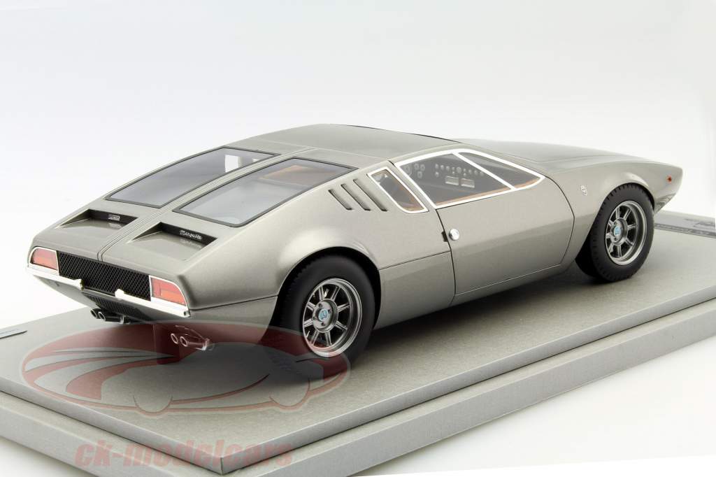 De Tomaso Mangusta Year 1971 silver metallic 1:18 Tecnomodel