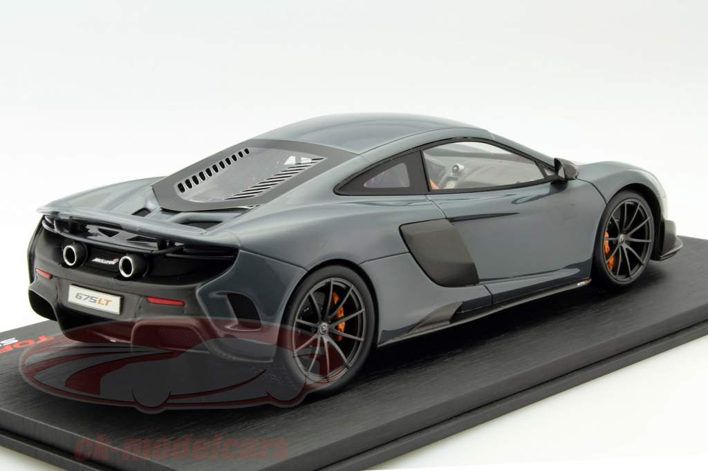 McLaren 675LT ano 2015 cinza 1:18 TrueScale